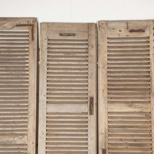 Set of Six 19th Century French Pine Shutters