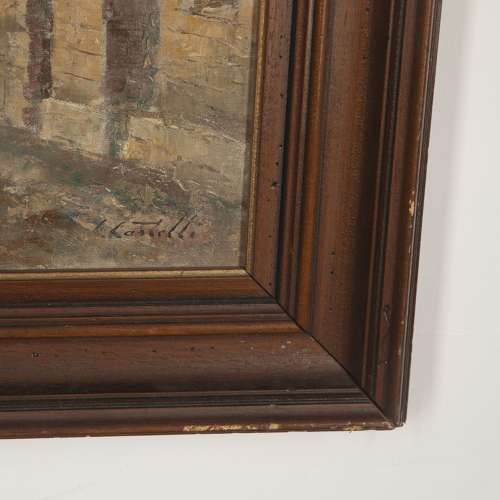 20th Century French Oil on Canvas Mountain Scene