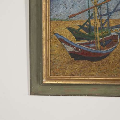 20th Century French Fishing Boats Painting