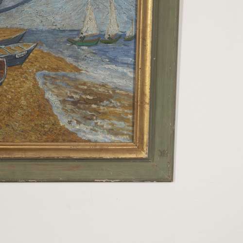 20th Century French Fishing Boats Painting