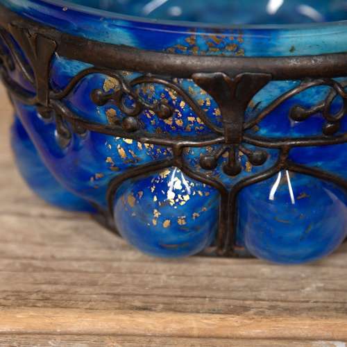 20th Century Daum Blue Glass Bowl