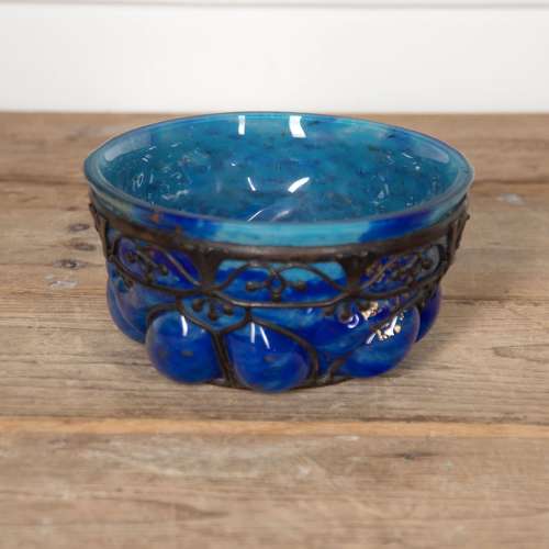 20th Century Daum Blue Glass Bowl