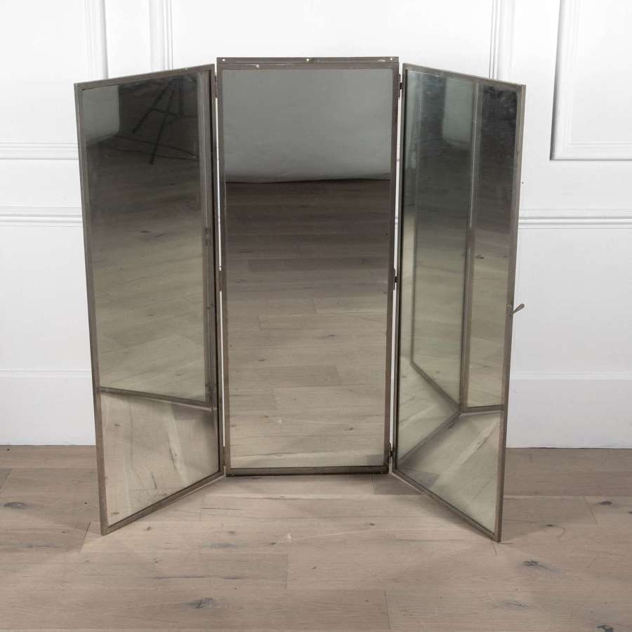 20th Century French Triptych Mirror