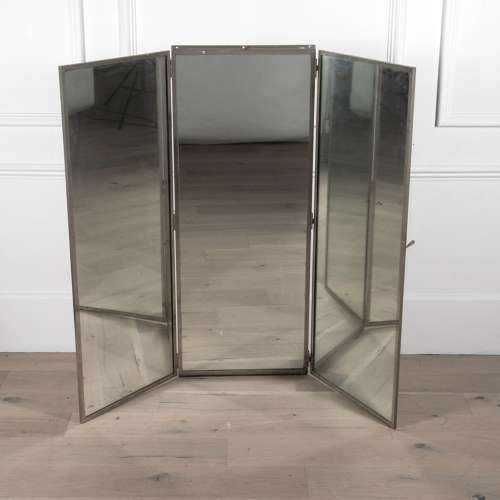 20th Century French Triptych Mirror
