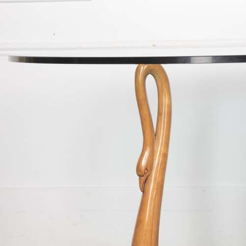 20th Century Glass and Sycamore Table by Osvaldo Borsani