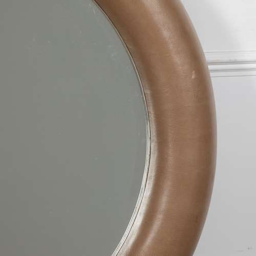 20th Century Leather Framed Mirror