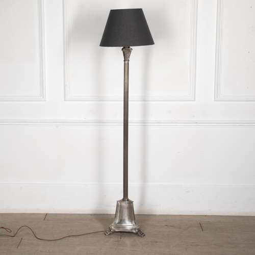 20th Century Spanish Silvered Standard Lamp