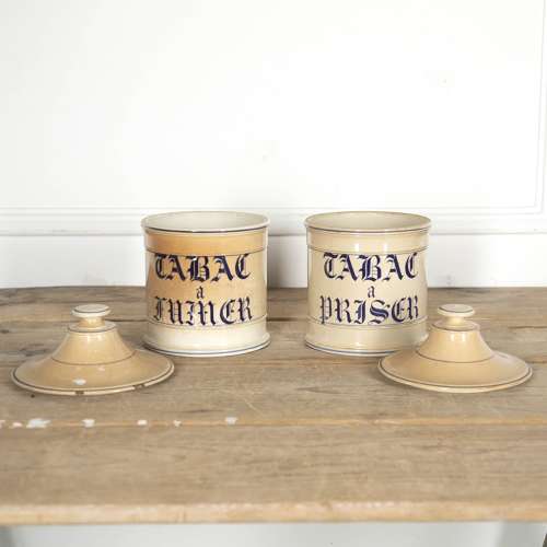 Pair of French 19th Century Tobacco Jars
