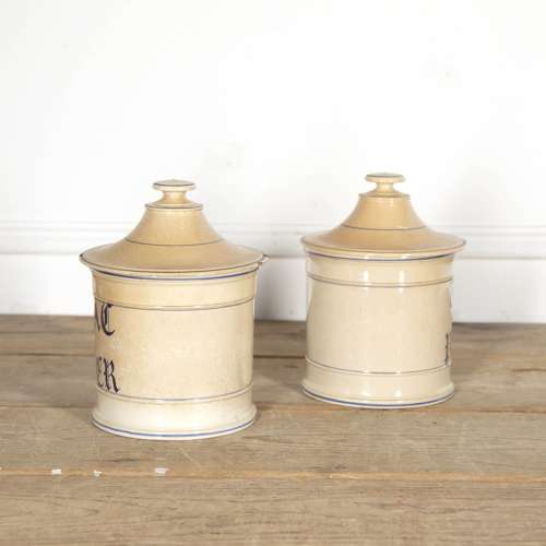 Pair of French 19th Century Tobacco Jars