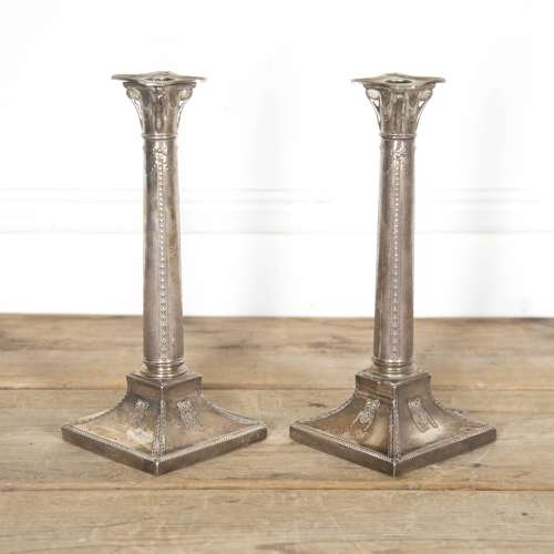 19th Century Silver Candlesticks