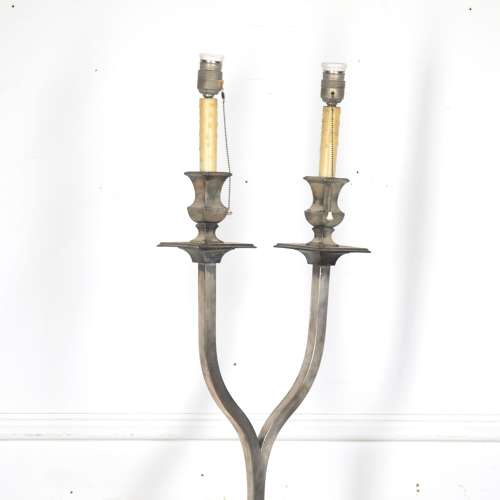 20th Century Silver Standard Lamp