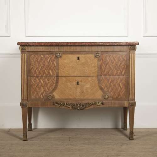 FRENCH 19TH CENTURY INLAID COMMODE