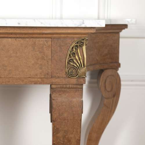FRENCH BIRD'S-EYE MAPLE CONSOLE TABLE