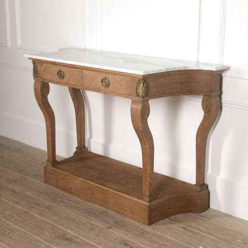 FRENCH BIRD'S-EYE MAPLE CONSOLE TABLE
