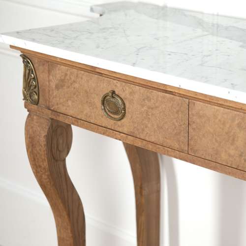 FRENCH BIRD'S-EYE MAPLE CONSOLE TABLE