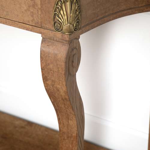 FRENCH BIRD'S-EYE MAPLE CONSOLE TABLE