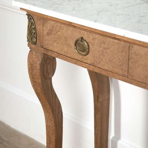 FRENCH BIRD'S-EYE MAPLE CONSOLE TABLE