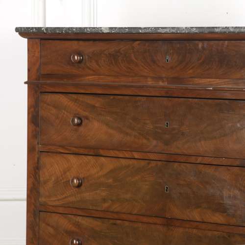 FRENCH MAHOGANY SEMAINIER CHEST OF DRAWERS