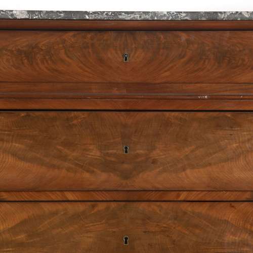 FRENCH MAHOGANY SEMAINIER CHEST OF DRAWERS