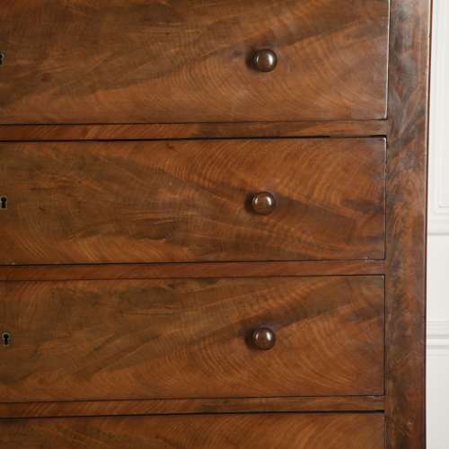 FRENCH MAHOGANY SEMAINIER CHEST OF DRAWERS