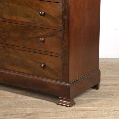 FRENCH MAHOGANY SEMAINIER CHEST OF DRAWERS