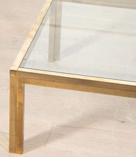 FRENCH BRASS COFFEE TABLE