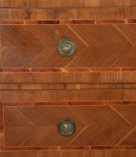 19TH CENTURY ITALIAN TWO DRAWER INLAID COMMODE
