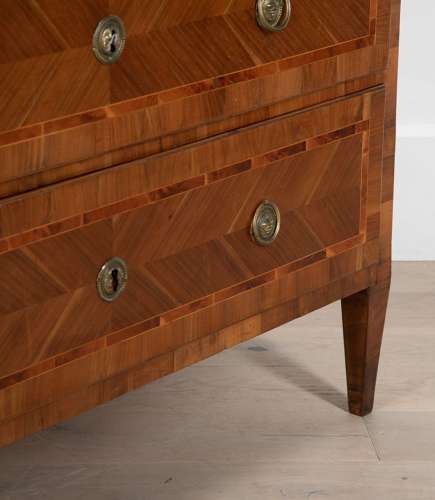19TH CENTURY ITALIAN TWO DRAWER INLAID COMMODE