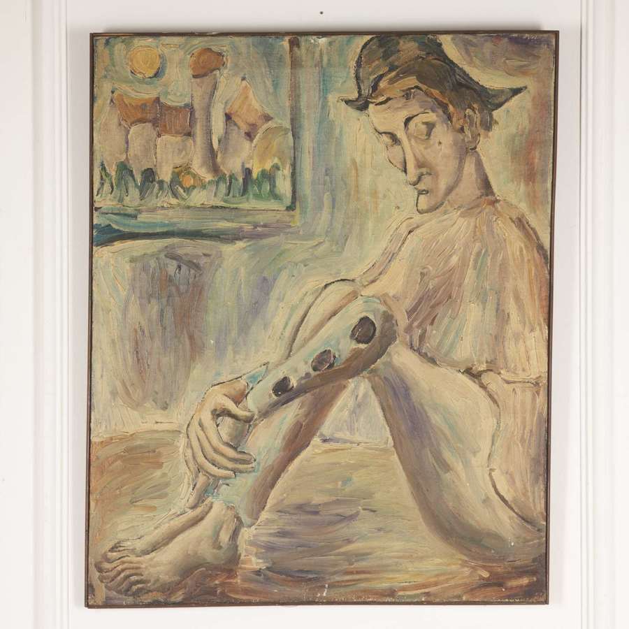 OIL ON CANVAS OF GENTLEMAN