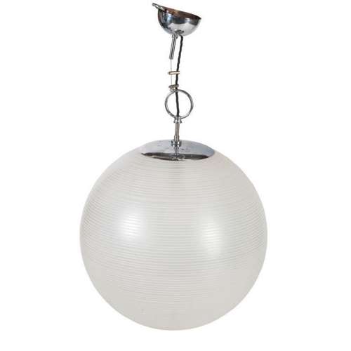 1960S GLASS GLOBE HANGING LIGHT
