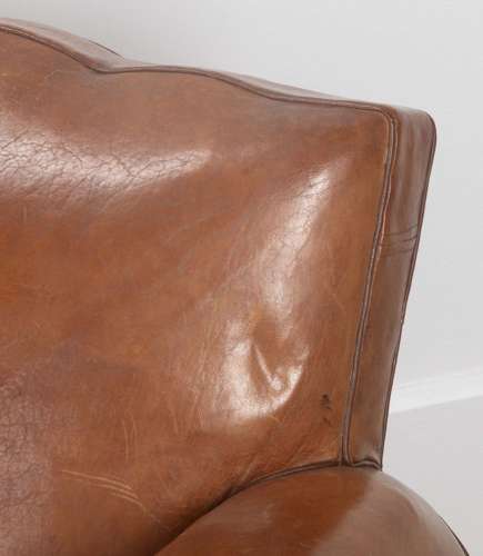 Pair of 20th Century French Leather Club Chairs