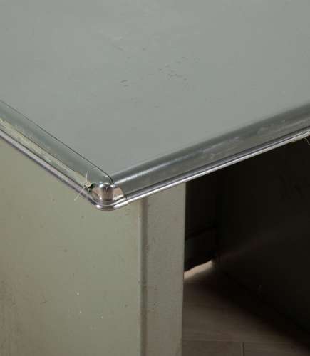 20th Century French Children's Metal Desk and Chair