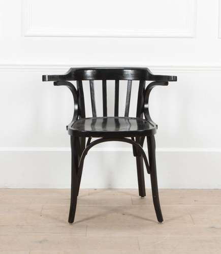 20th Century French Ebonised Bentwood Desk Chair