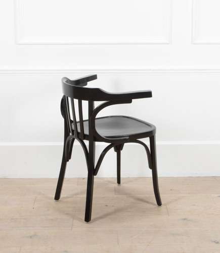 20th Century French Ebonised Bentwood Desk Chair