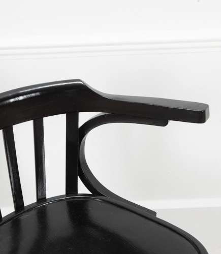 20th Century French Ebonised Bentwood Desk Chair