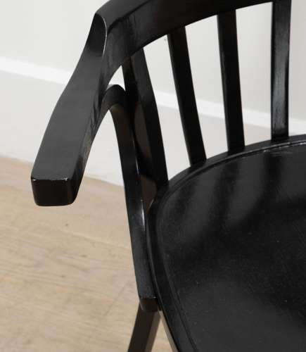 20th Century French Ebonised Bentwood Desk Chair