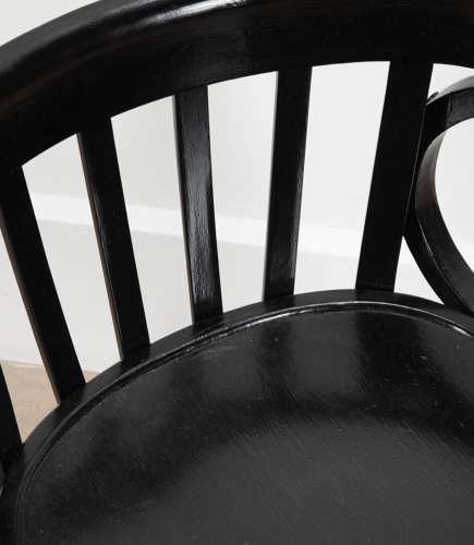 20th Century French Ebonised Bentwood Desk Chair