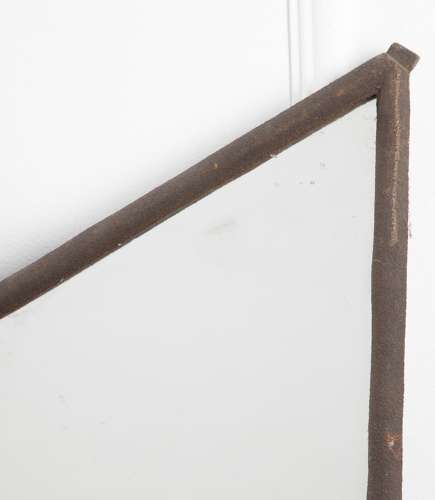 Pair of English 19th Century Iron Frame Star Mirrors