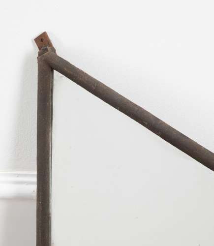 Pair of English 19th Century Iron Frame Star Mirrors