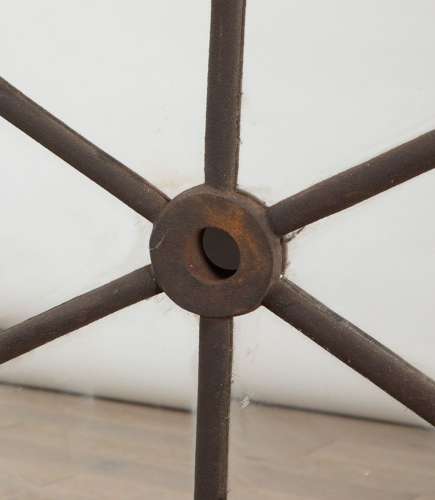 Pair of English 19th Century Iron Frame Star Mirrors