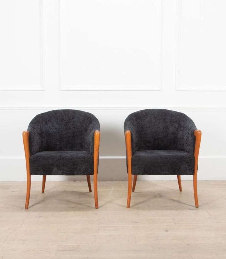 Pair of Italian Giorgetti Style Armchairs