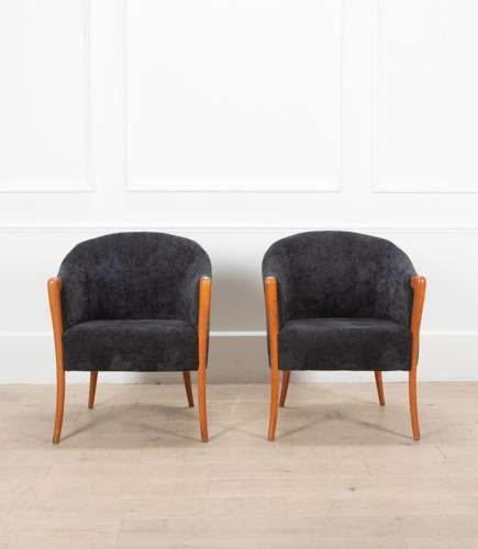 Pair of Italian Giorgetti Style Armchairs