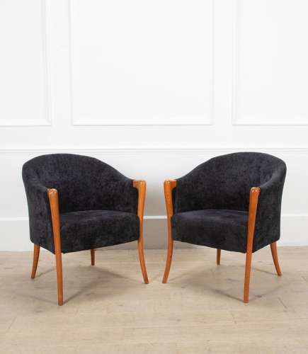 Pair of Italian Giorgetti Style Armchairs