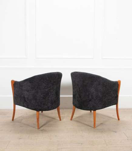 Pair of Italian Giorgetti Style Armchairs