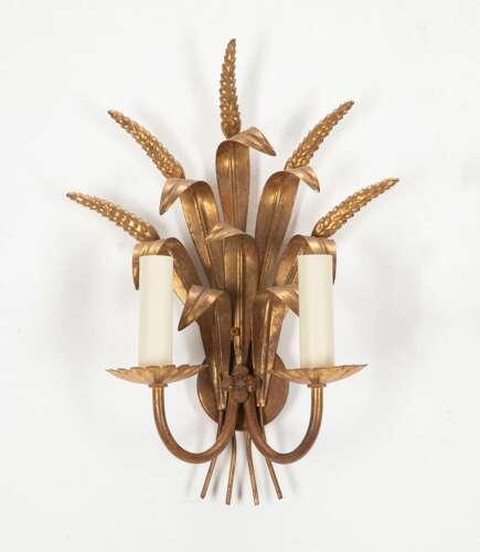 Pair of 20th Century French Wheatsheaf Wall Lights