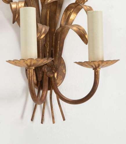 Pair of 20th Century French Wheatsheaf Wall Lights