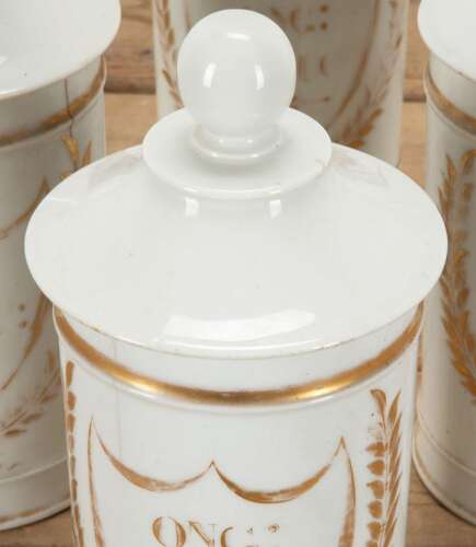 Collection of Six 20th Century French Ceramic Pots and Lids