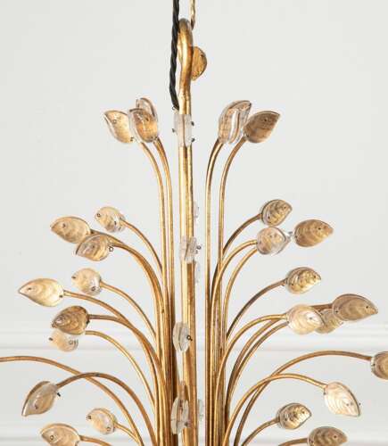 Pair of 20th Century Italian Bagues Style Chandeliers