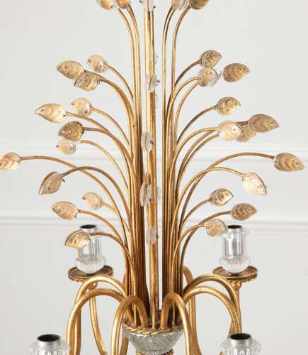 Pair of 20th Century Italian Bagues Style Chandeliers