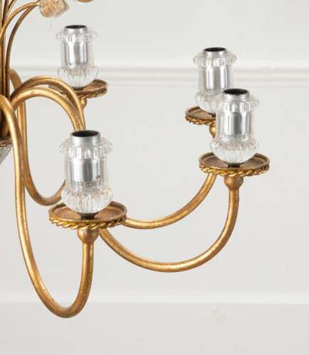 Pair of 20th Century Italian Bagues Style Chandeliers